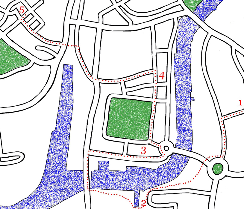 Weird Bristol pubcrawl map